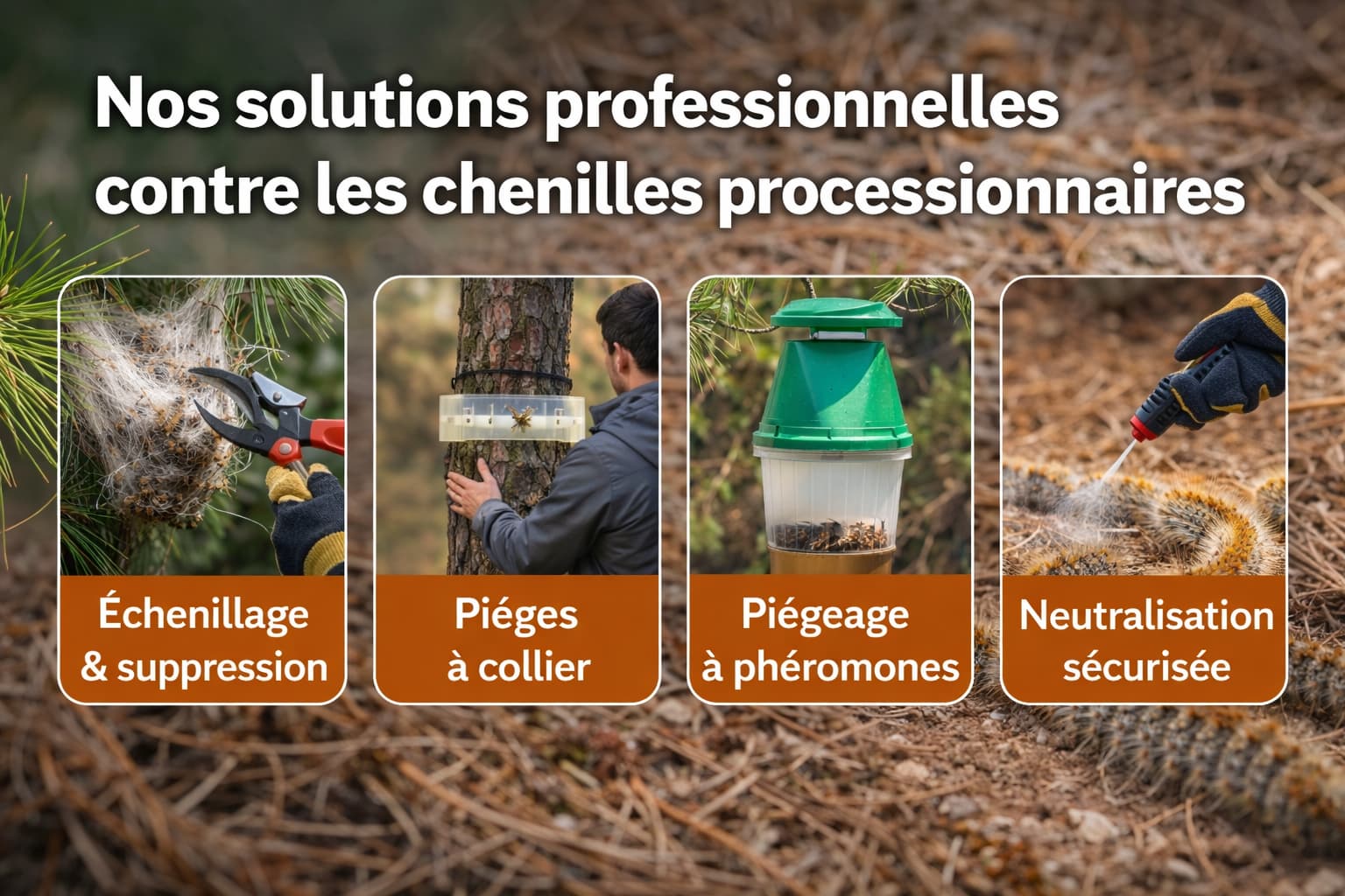 Solutions professionnelles de traitement contre les chenilles processionnaires
