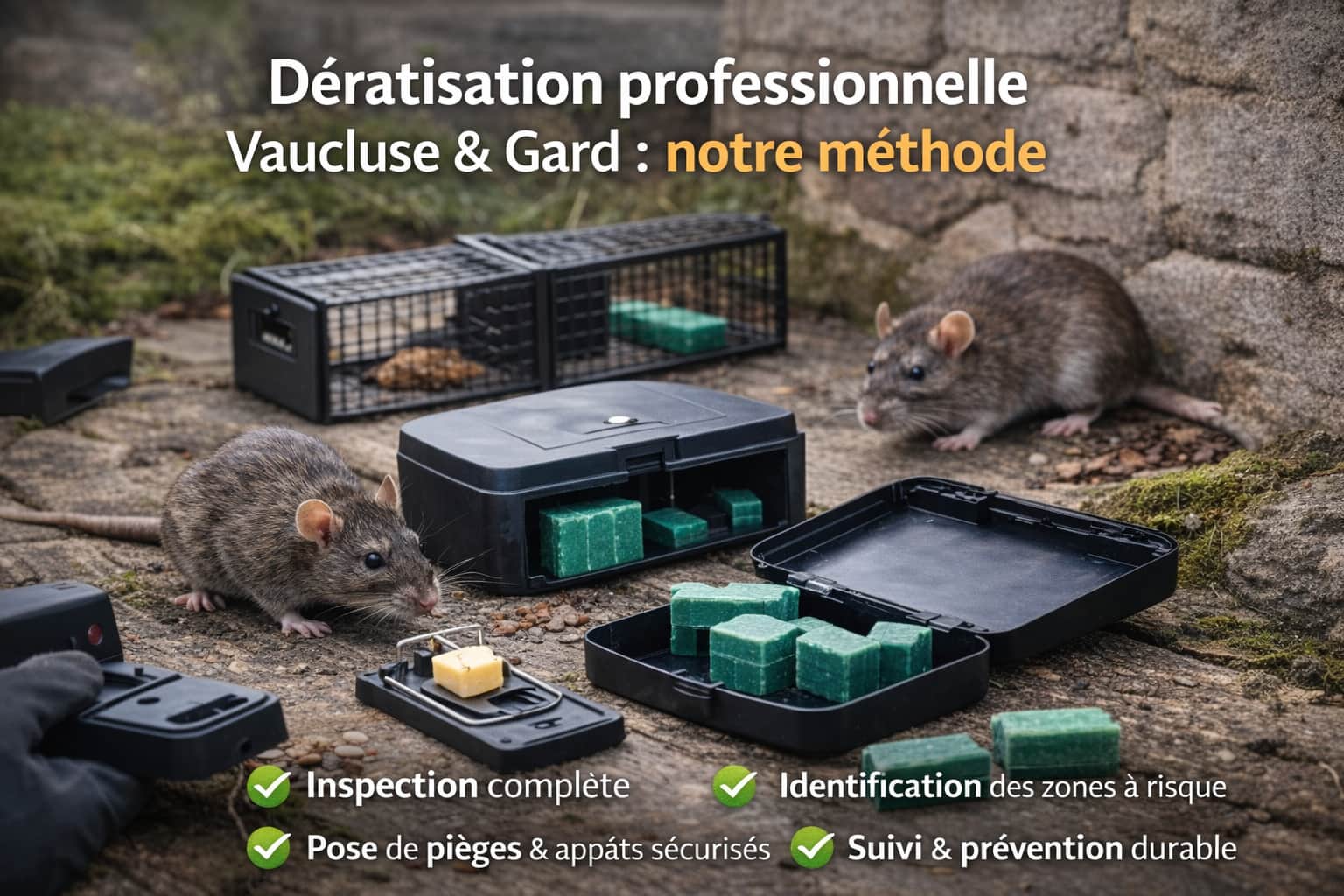 Image montrant un rat sur du bois, illustrant les services de dératisation à Carpentras pour particuliers et professionnels